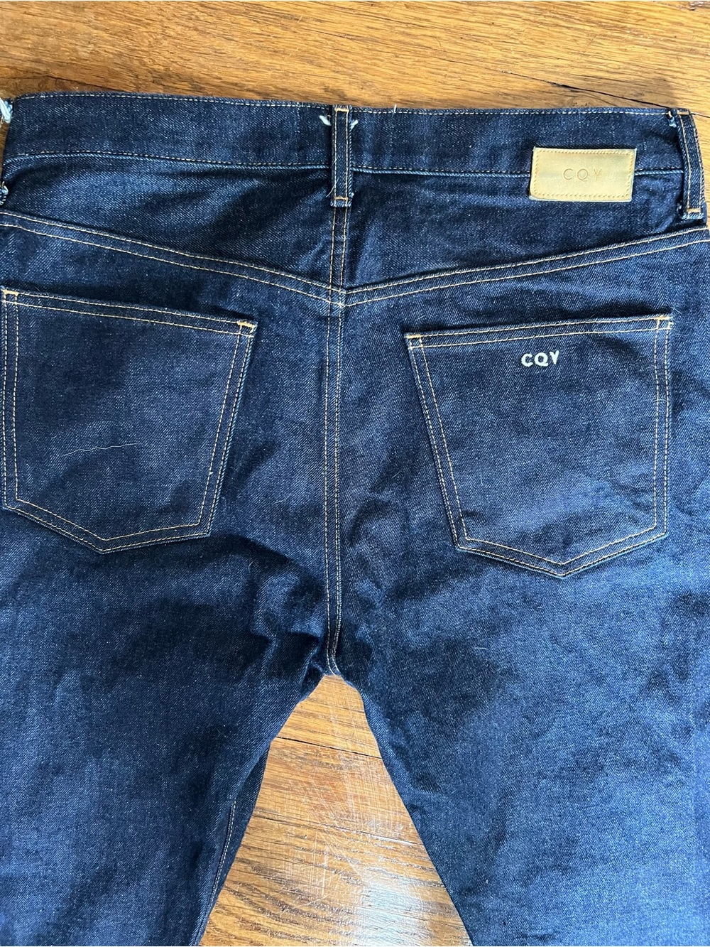 CQY Men’s Slim Straight Dark Indigo Jeans